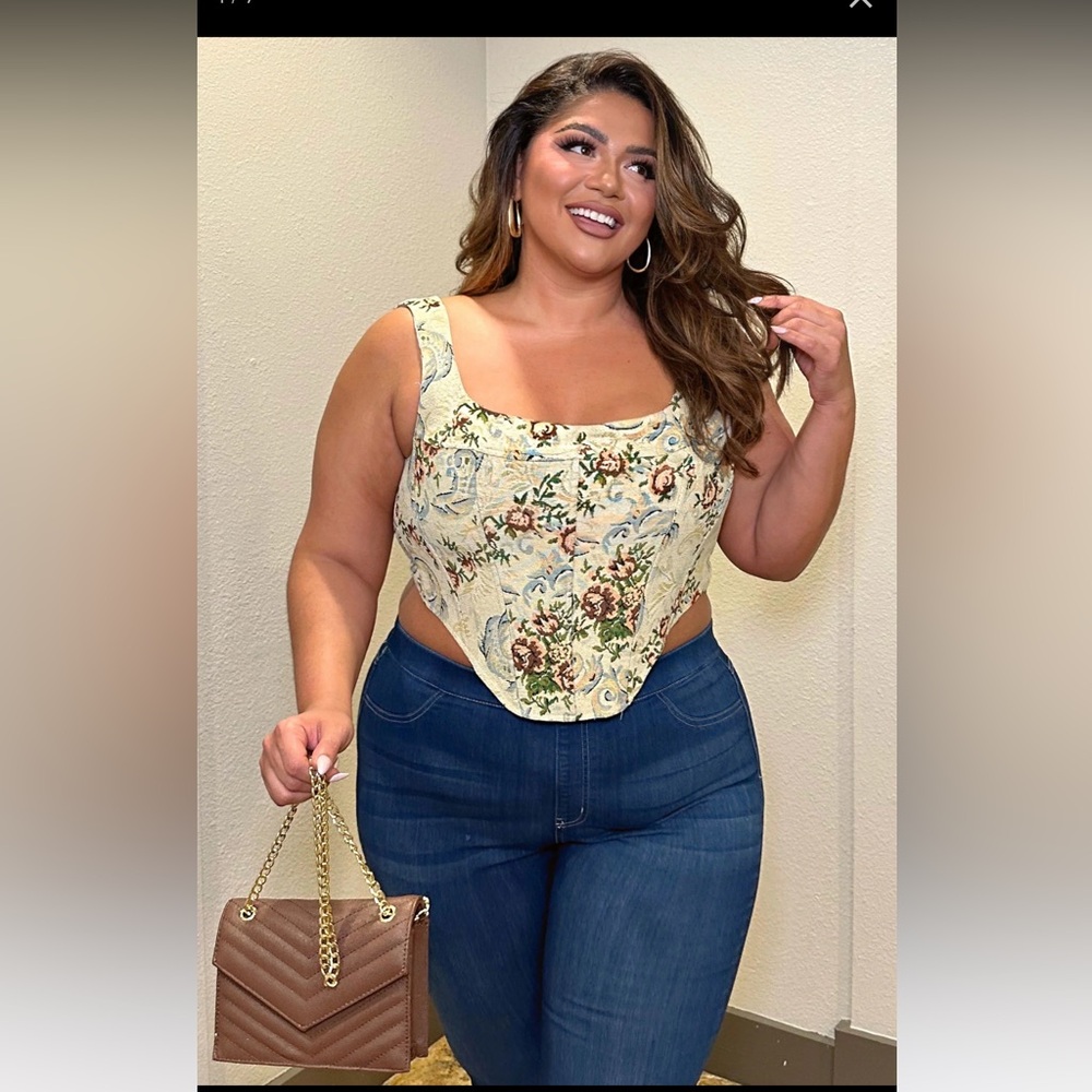 Jacquard Corset Top